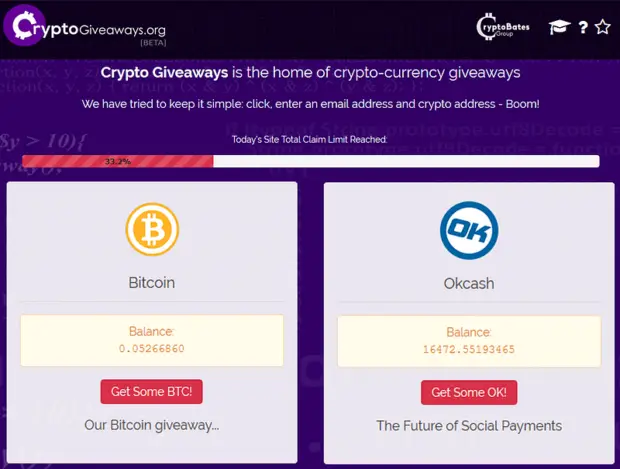 Cryptogiveaways
